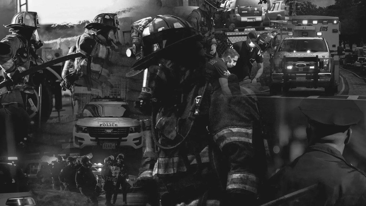 Firefighters, paramedics and police officers on duty — the cumulative trauma first responders carry